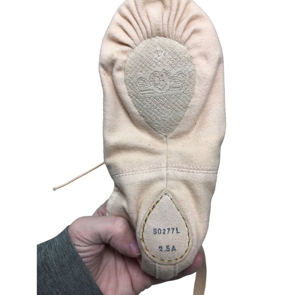 BLOCH Pump BL277L Pink Canvas Ballet Slipper 025A - Picture 3 of 6